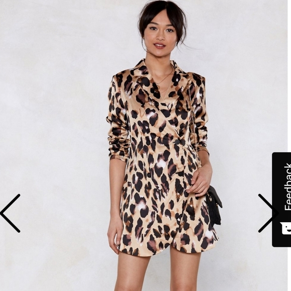 leopard blazer dress